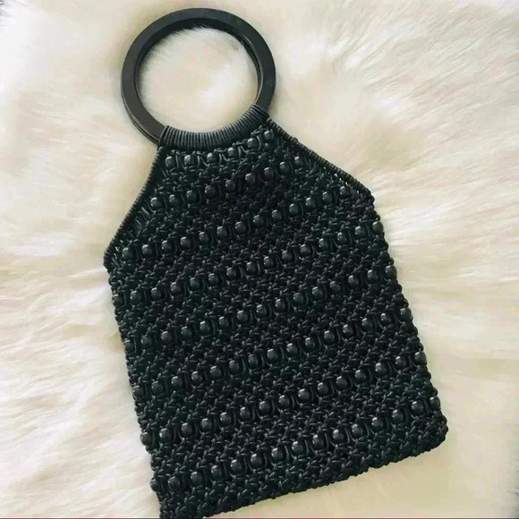 Handmade Woven Macrame Crotchet Bag Boho Summer - Picture 1 of 6